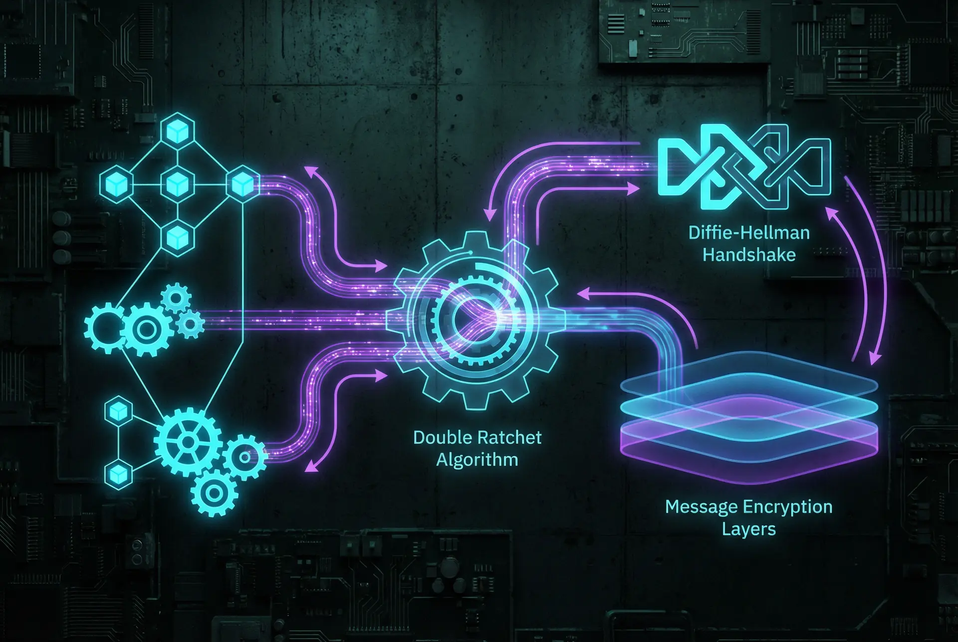 Signal协议加密原理图 - 51吃瓜网 | 双棘轮算法